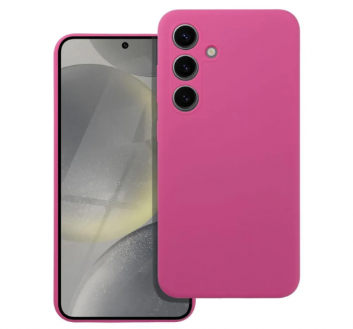 Силиконов калъф / кейс / за Samsung S24 FE - цикламен със защита за камерата