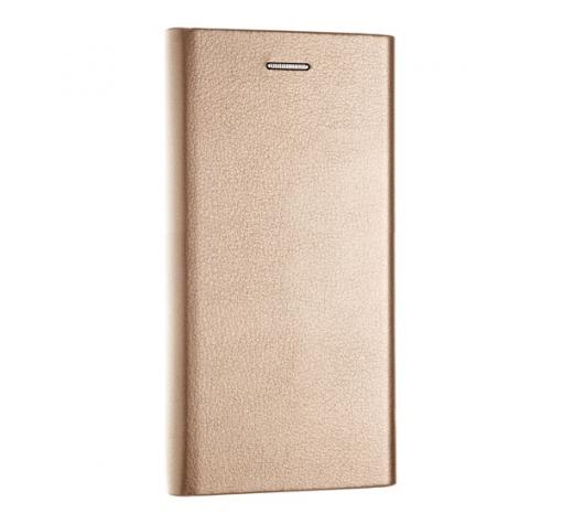 Кожен калъф Bravo Book със стойка за Samsung S8 G950 - златист / Flexi