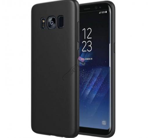Силиконов калъф / гръб / TPU за Samsung S8 Plus - черен / мат