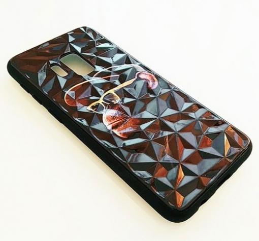 Луксозен твърд гръб 3D за Samsung S9 G960 - маймуна / черна призма