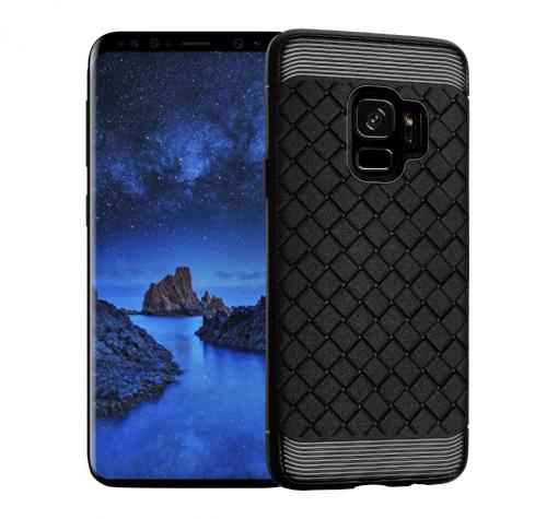 Луксозен силиконов калъф / гръб / TPU i-Zore за Samsung S9 G960 - черен / плетеница