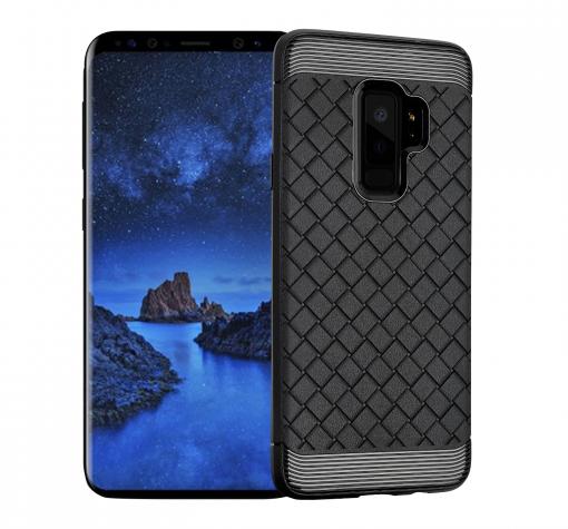 Луксозен силиконов калъф / гръб / TPU i-Zore за Samsung S9 Plus G965 - черен / плетеница