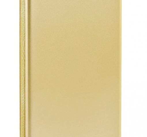 Луксозен кожен калъф Flip тефтер Elegance PREMIUM за Samsung S9 Plus G965 - златист / огледален