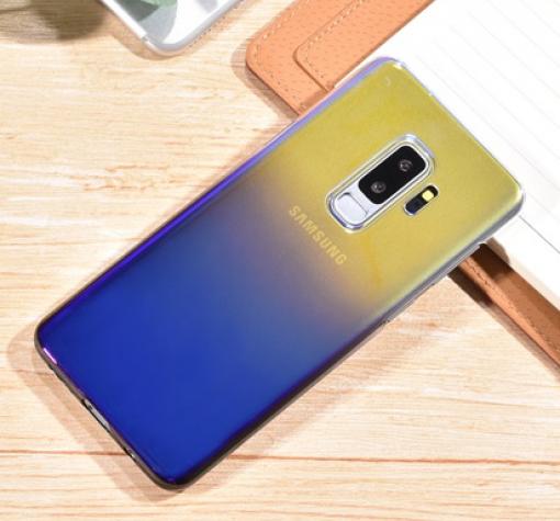 Силиконов калъф / гръб / TPU за Samsung J6 2018 - преливащ / златисто и сиво