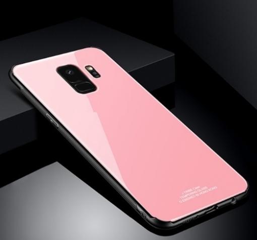 Луксозен стъклен твърд гръб за Samsung S9 G960 - розов