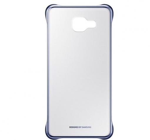 Оригинален твърд гръб Clear Cover EF-QA510C за Samsung A5 2016 A510 - прозрачен с тъмно син кант