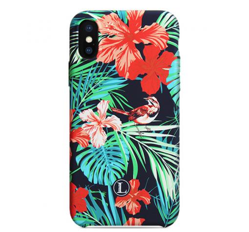 Силиконов калъф / гръб / TPU LUXO за Apple iPhone 11 6.1" - черен / цветя