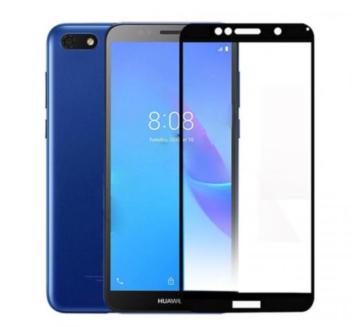 3D full cover Tempered glass screen protector Huawei Y5 2019 / Извит стъклен скрийн протектор Huawei Y5 2019 - черен