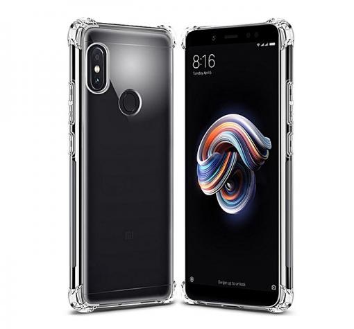 Удароустойчив силиконов калъф за Huawei P20 Lite - прозрачен