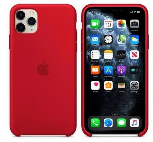 Оригинален гръб Silicone Cover за Apple iPhone 11 6.1" - червен