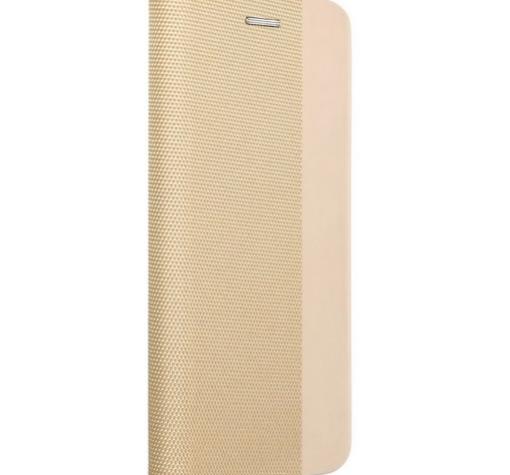 Кожен калъф Sensitive Book със стойка за Samsung A41 - златист