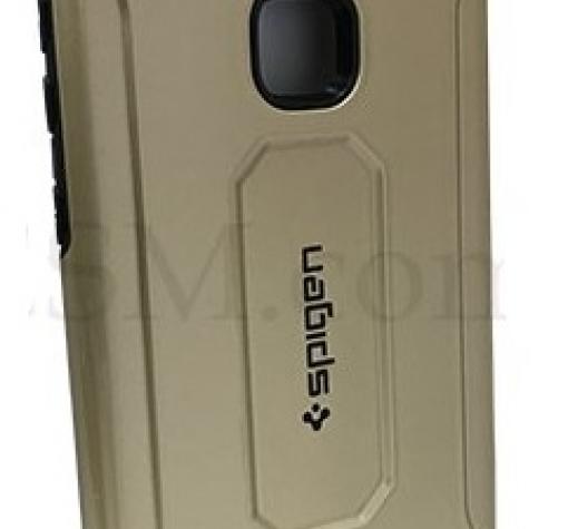 Удароустойчив силиконов гръб TPU Spigen за Huawei P10 Lite - златист с черно