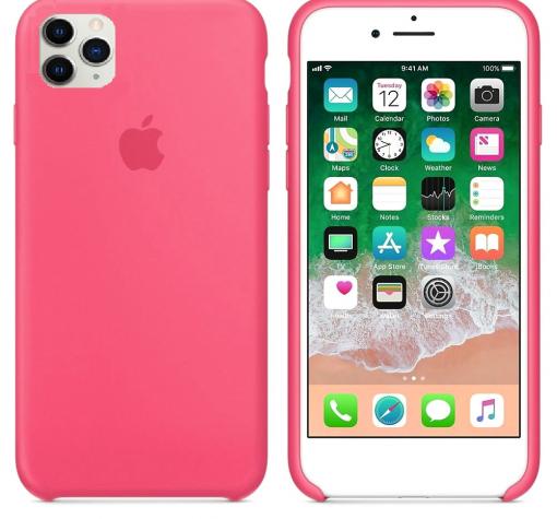 Оригинален гръб Silicone Cover за Apple iPhone 11 6.1" - цикламен