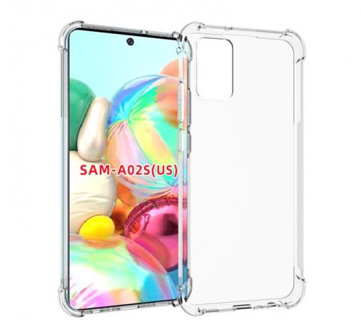 Удароустойчив силиконов калъф / гръб / TPU за Samsung A02s - прозрачен