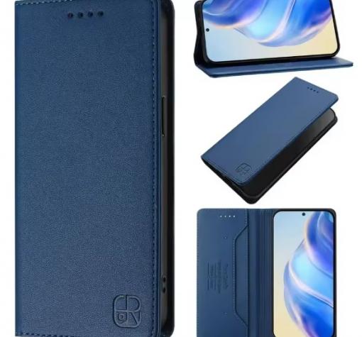 Кожен калъф Flip тефтер Magnetic Book Pro със стойка за Samsung A16 - тъмносин