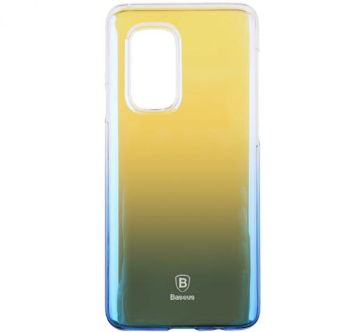 Луксозен гръб / кейс / Baseus Glaze Case за Samsung A52 / A52 5G - преливащ / прозрачно и синьо