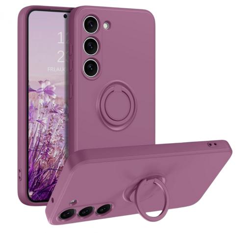 Силиконов твърд гръб TPU кейс / Case Magnetic Finger Ring Car Holder / за Samsung A36 - Лилав