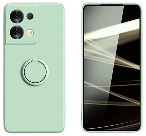 Силиконов твърд гръб TPU кейс / Case Magnetic Finger Ring Car Holder / за Xiaomi Redmi Note 13 Pro 5G - зелен
