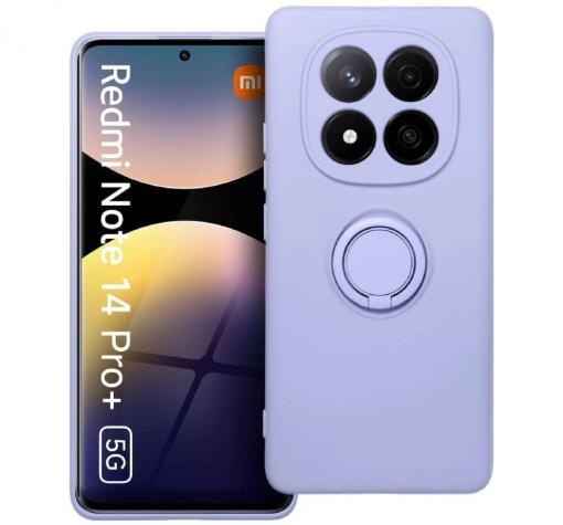 Силиконов твърд гръб TPU кейс / Case Magnetic Finger Ring Car Holder / за Xiaomi Redmi Note 14+ Plus - лилав