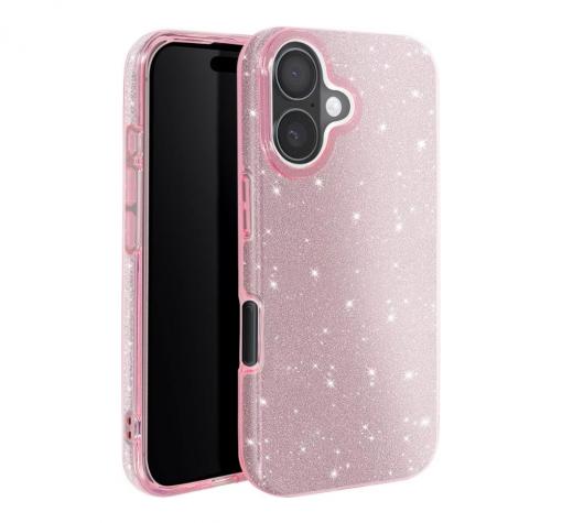 Силиконов калъф / гръб / кейс за Samsung A57 - розов / брокат