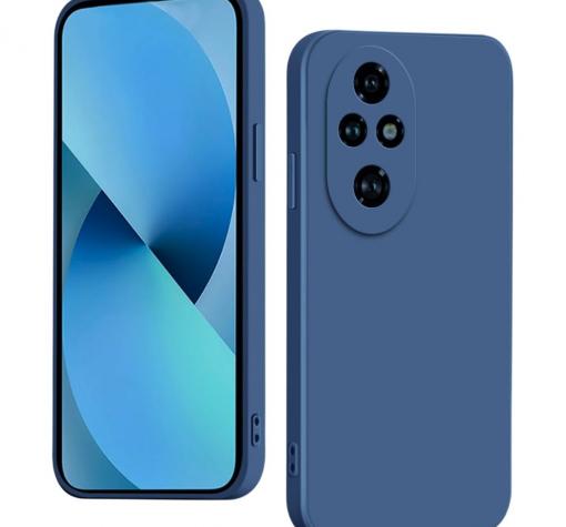 Силиконов калъф / гръб / TPU кейс за Honor 200 - тъмносин кейс със защита за камерата