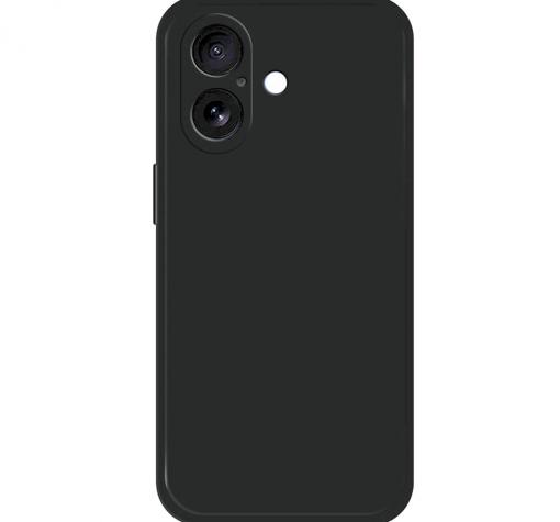 Силиконов калъф / гръб / TPU кейс за Apple iPhone 17 (6.3) - черен гръб със защита за камерата
