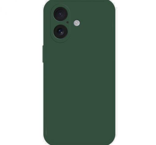 Силиконов калъф / гръб / TPU кейс за Apple iPhone 17 (6.3) - тъмнозелен гръб със защита за камерата