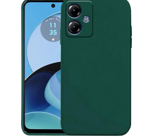Силиконов калъф / гръб / TPU кейс за Motorola Moto G14 - тъмнозелен