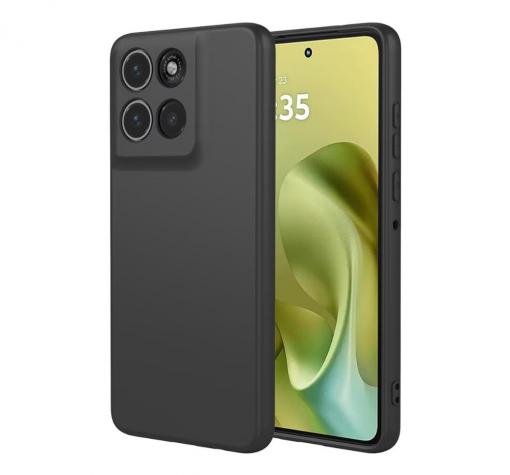 Силиконов калъф / гръб / TPU кейс за Motorola Moto G86 - черен гръб със защита за камерата