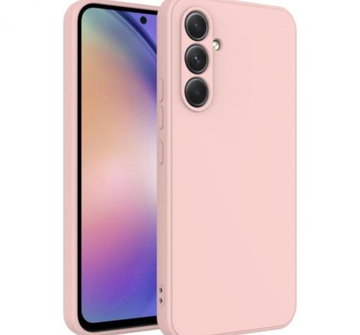 Силиконов калъф / гръб / TPU кейс за Samsung A35 - светло розов кейс със защита за камерата