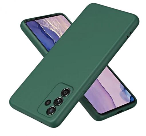 Силиконов калъф / кейс / Nano TPU за Samsung A56 5G - тъмнозелен гръб със защита за камерата