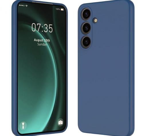 Силиконов калъф / кейс / за Samsung A16 - тъмносин гръб със защита за камерата