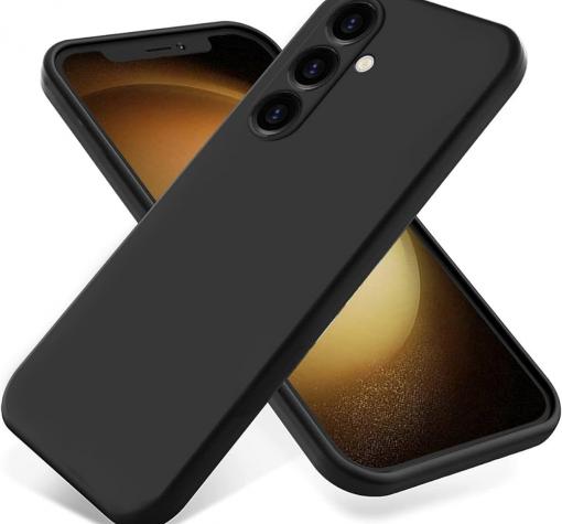 Луксозен силиконов калъф / гръб / TPU кейс за Samsung A25 5G - черен кейс със защита за камерата