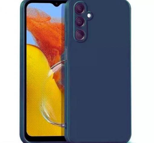 Силиконов калъф / гръб / TPU кейс за Samsung S24 Plus - тъмносин кейс със защита за камерата
