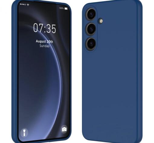 Силиконов калъф / кейс / Nano TPU за Samsung A56 5G - тъмносин гръб със защита за камерата