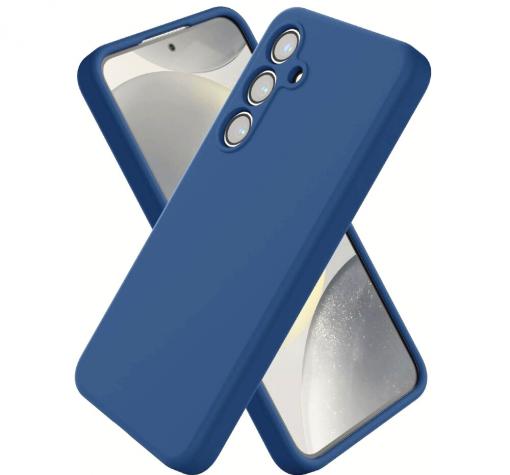 Силиконов калъф / гръб / TPU кейс за Samsung S25 FE - Тъмносин гръб със защита за камерата