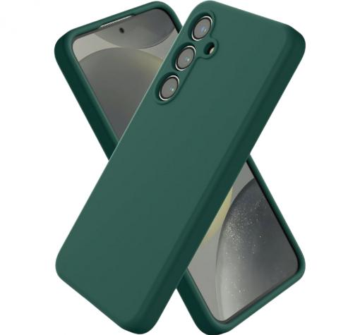 Силиконов калъф / кейс / Nano TPU за Samsung S25 Plus - тъмно зелен гръб със защита за камерата