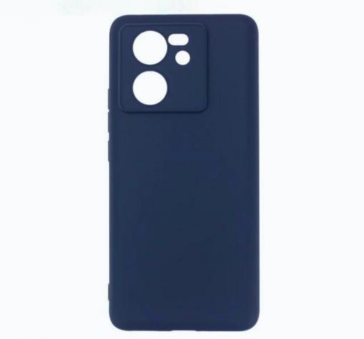 Силиконов калъф / гръб / кейс TPU Silicone Soft Cover case за Xiaomi 13T / 13T Pro - тъмносин със защита за камерата