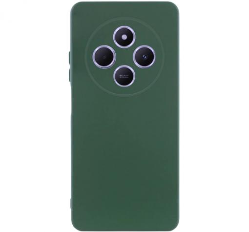 Силиконов калъф / гръб / TPU кейс за Xiaomi Redmi 14C - тъмнозелен кейс със защита за камерата