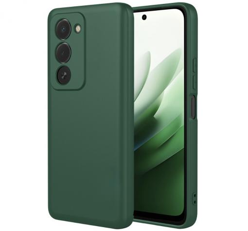 Силиконов калъф / кейс / за Xiaomi Redmi 15 - Тъмнозелен гръб със защита за камерата