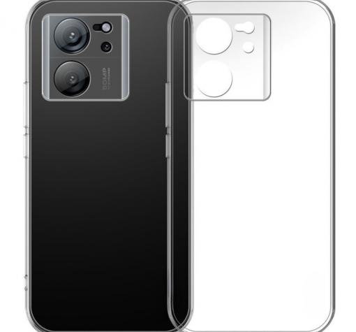 Силиконов калъф / гръб / кейс TPU Silicone Soft Cover case 1.8-2mm за Xiaomi 13T / 13T Pro - прозрачен със защита за камерата