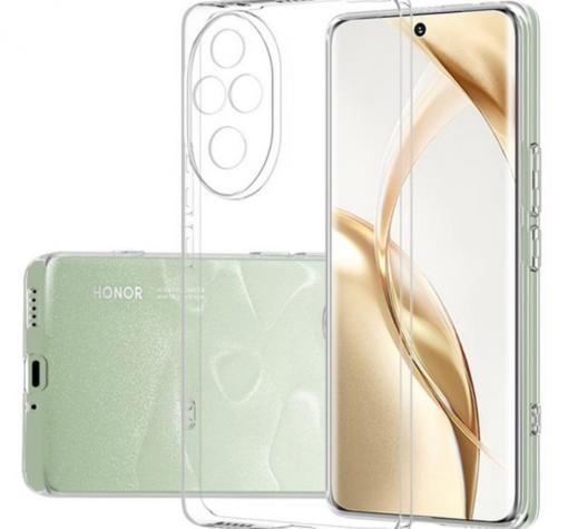 Силиконов калъф / гръб / TPU кейс за Honor 200 - прозрачен кейс със защита за камерата