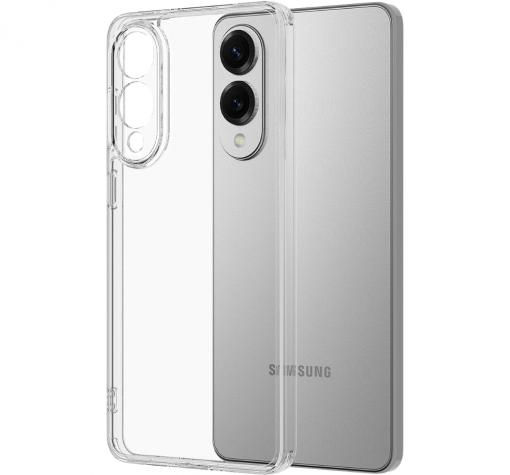 Силиконов калъф / гръб / TPU кейс за Samsung S25 Edge - прозрачен гръб със защита за камерата