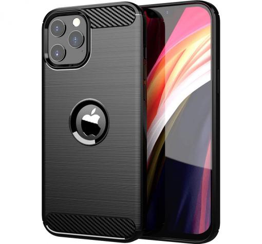 Силиконов калъф / гръб / TPU кейс за Apple iPhone 13 - черен / Carbon