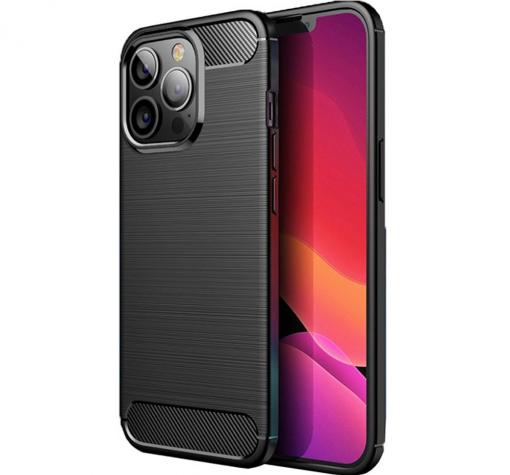 Силиконов калъф / гръб / TPU кейс за Apple iPhone 14 Pro - черен / Carbon