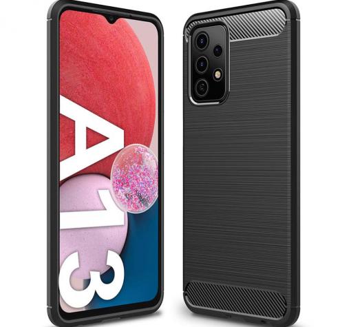 Силиконов калъф / гръб / TPU кейс за Samsung A13 4G - черен / carbon