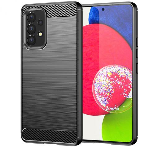 Силиконов калъф / гръб / TPU кейс за Samsung A73 5G - черен / carbon