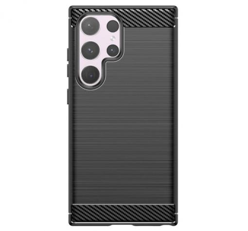 Силиконов калъф / гръб / кейс за Samsung S24 Ultra - черен / carbon