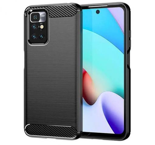 Силиконов калъф / гръб / кейс за Xiaomi Redmi 10 - черен / carbon