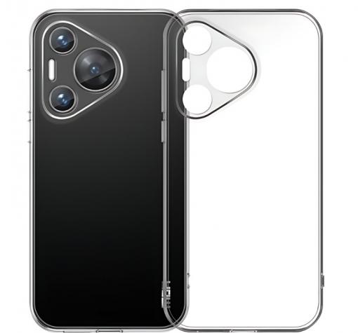 Силиконов калъф / гръб / TPU кейс за Huawei Pura 70 - прозрачен кейс със защита за камерата